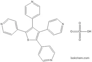 Molecular Structure of 143222-43-9 (Pyridine, 4,4',4'',4'''-(2,3,4,5-thiophenetetrayl)tetrakis-, monoperchlorate)
